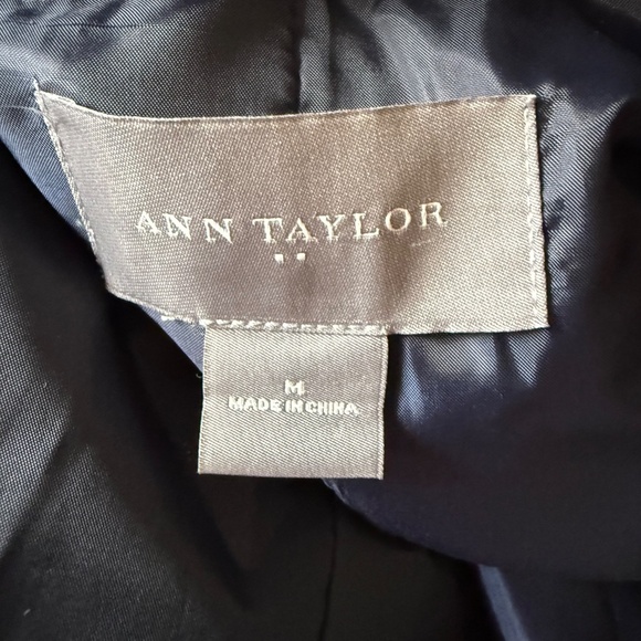 NWOT ANN TAYLOR Blue Double Breasted Coat M - Picture 12 of 12